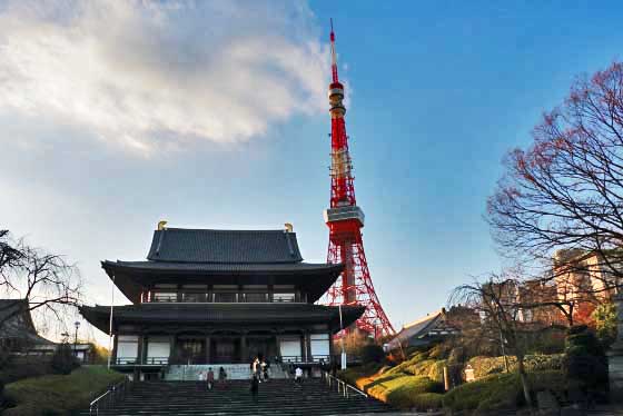 本殿と東京タワー