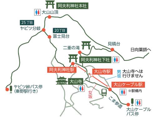 大山阿夫利神社の地図